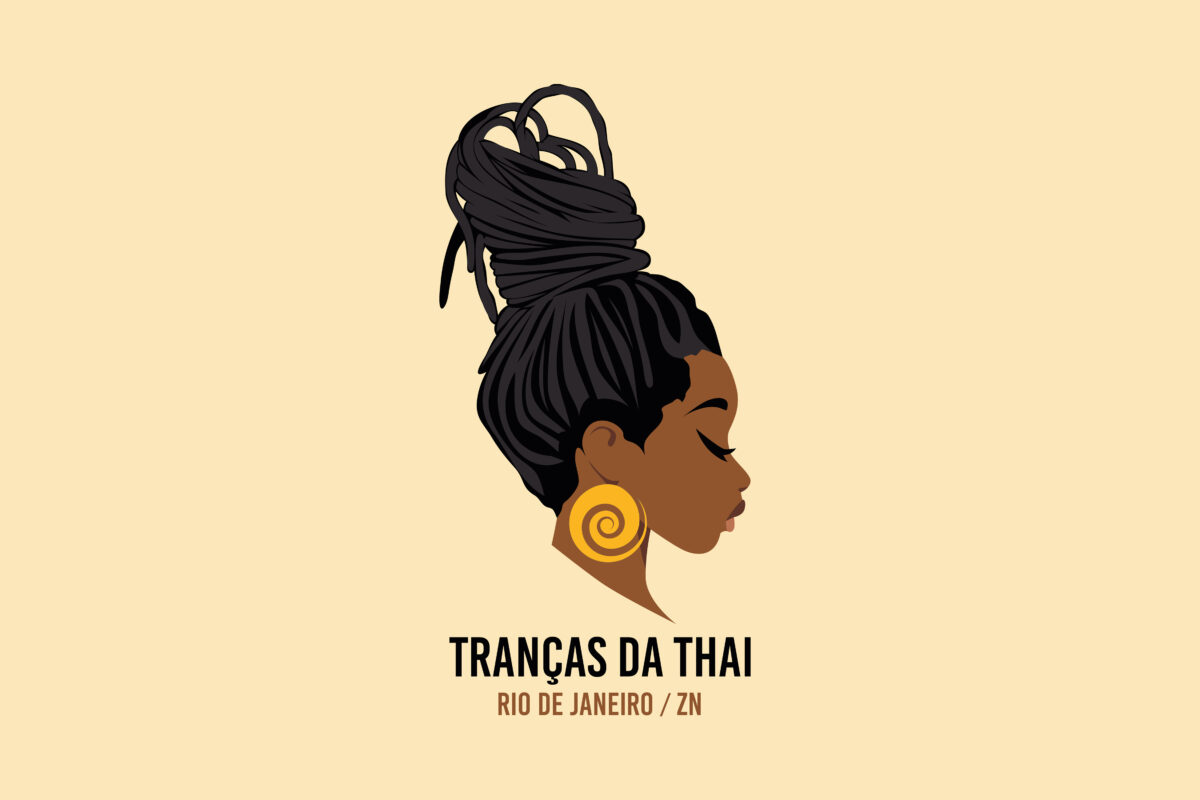 Tranças da Thai - Logo für die freiberufliche Haarkünstlerin Thainá in Rio de Janeiro.
