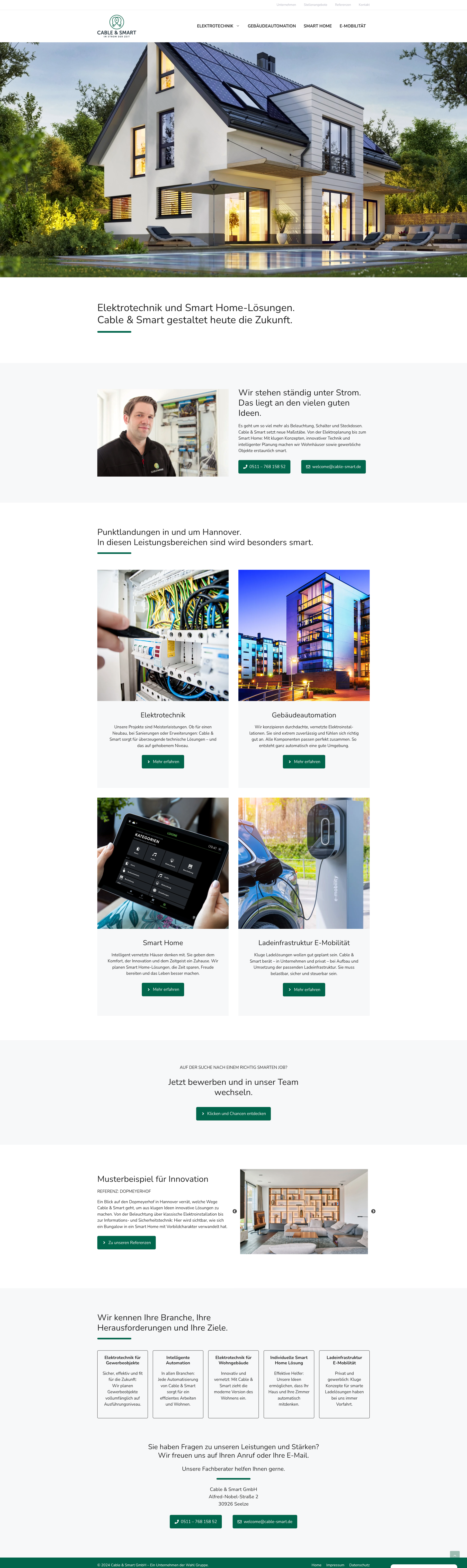 Webentwicklung für Cable Smart