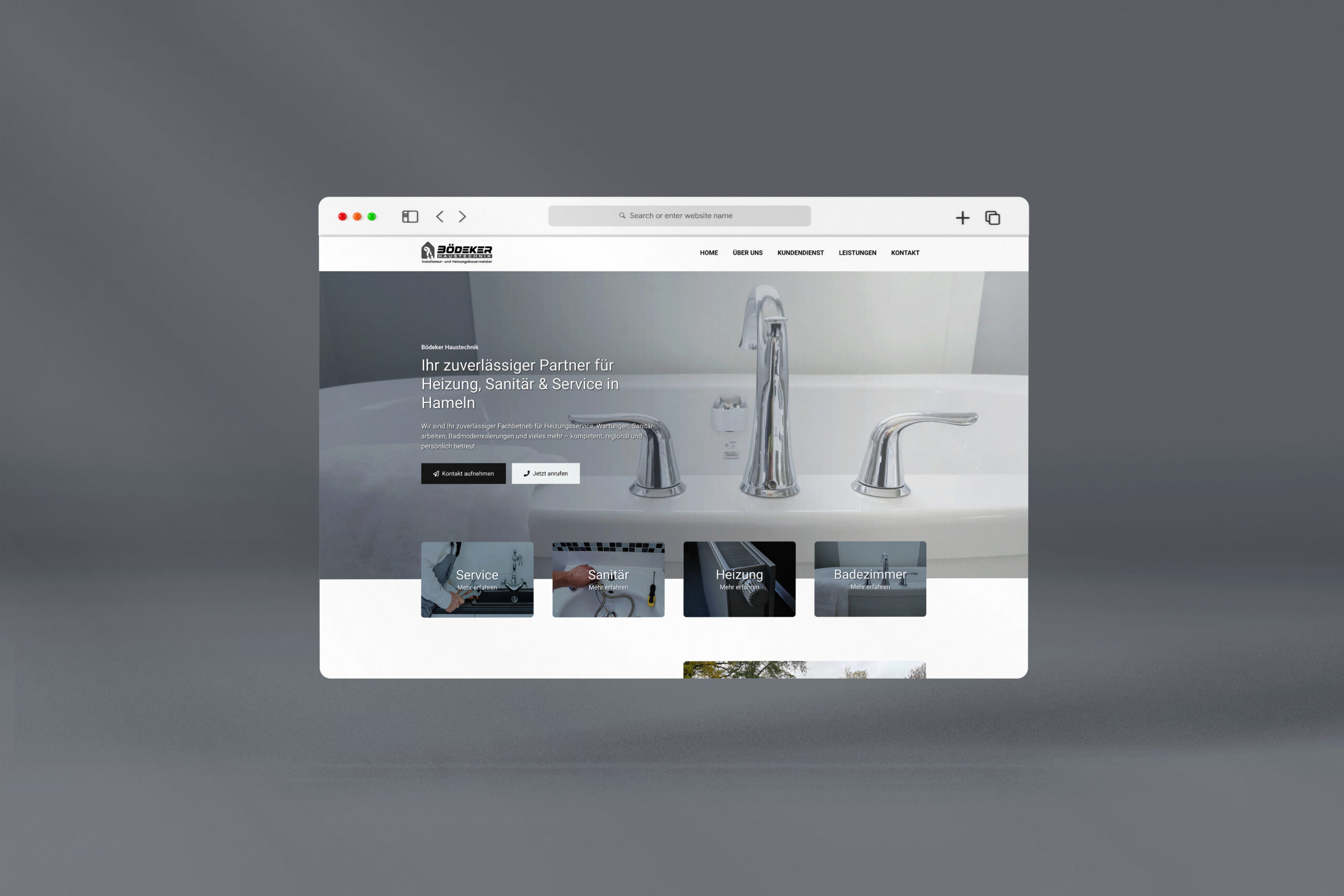 Webdesign für Bödeker Haustechnik – Sanitär & Heizung Hameln