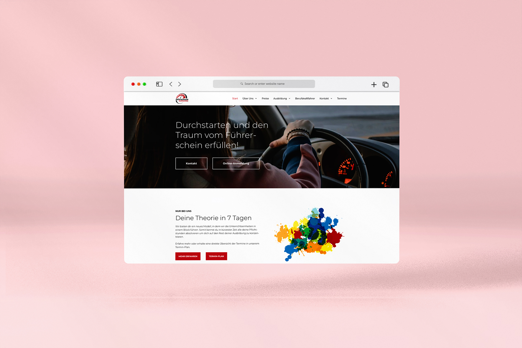 Webdesign & SEO für die Fahrschule Tachometer in Hameln